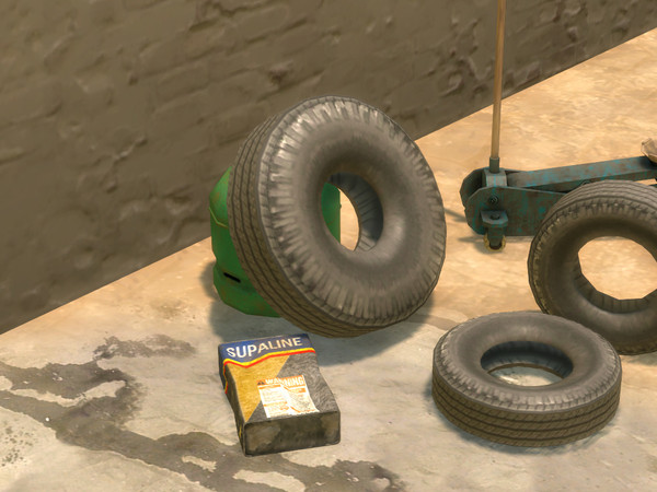 Sims 4 — Leaning Tyre by Cyclonesue — Prop this tyre against a wall or other object. You could stand it alone too, but