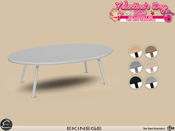 Sims 4 — Valentines Living Room - Coffee Table by ekinege — Valentine's Day room to celebrate your love at home.