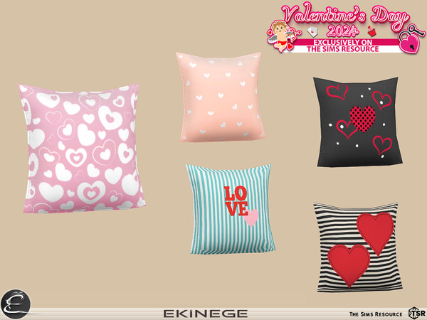 Sims 4 — Valentines Living Room - Cushion by ekinege — Valentine's Day room to celebrate your love at home.