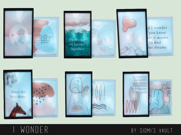 Sims 4 — I Wonder - Paintings by siomisvault — And I wonder if you know ... this set is part of this new boho house and