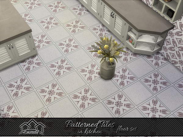 Sims 4 — Patterned Tiles in kitchen floor2 by Emerald — Find what you need at patterned tiles from an old-vintage to a