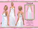 Sims 4 — Embellished Wedding Dress by PinkEgo2 — Embellished Wedding Dress with Diamante Belt. Mesh needed. Young adult,