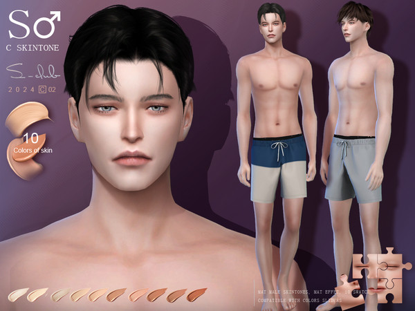 Sims 4 — Asia colorful male skintone 0224 by S-Club — Asia colorful male skintone hope you like thank you.