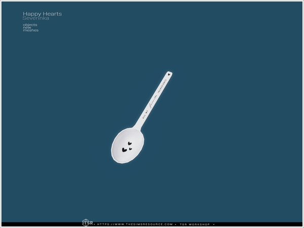 Sims 4 — Happy Hearts - spoon by Severinka_ — A set of 12 items of kitchen utensils in a Minimalist style. - vinegar or