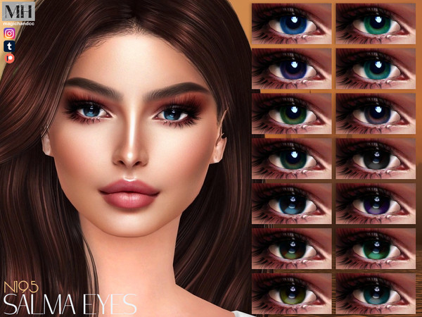 Sims 4 — Salma Eyes N195 by MagicHand — Luminous eyes for males and females in 16 colors - HQ Compatible.