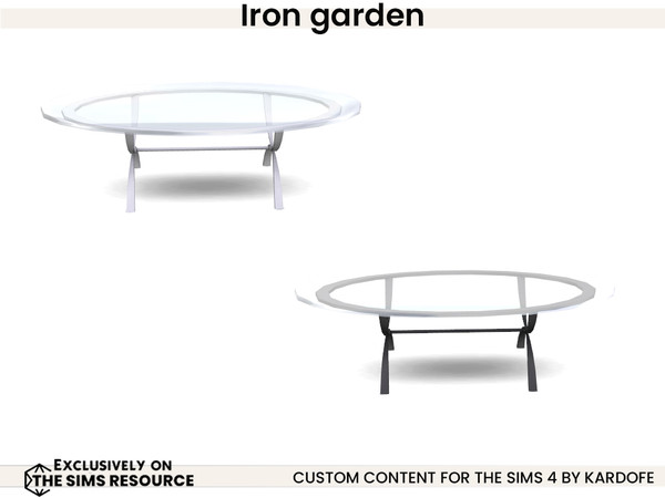 Sims 4 — kardofe_Iron garden_CoffeeTable by kardofe — Set of wrought iron garden furniture.