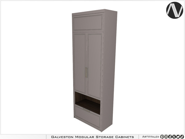Sims 4 — Galveston Cabinet With One Drawer Two Doors And Compartment by ArtVitalex — Cabinet Collection All rights