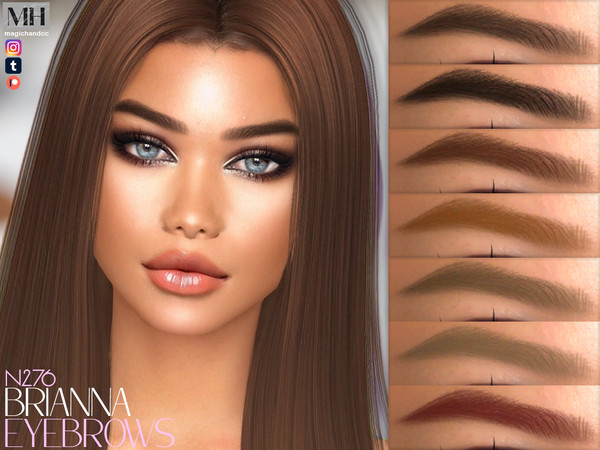 Sims 4 — [Patreon] Brianna Eyebrows N276 by MagicHand — Soft-arch brows in 13 colors - HQ Compatible.