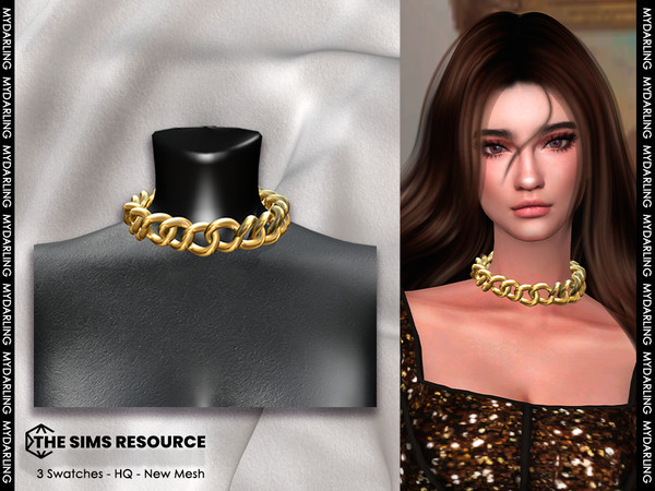 Sims 4 — aesthetic necklace FEMALE VERSION NK401 by Mydarling20 — new mesh