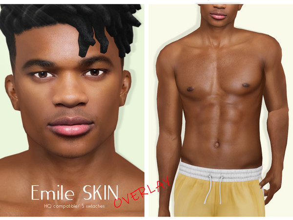 Sims 4 — [Patreon] Emile Skin Overlay by thisisthem — HQ Compatible ; Overlay (5 swatches) ; Skin Details Category ;