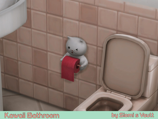 Sims 4 — Kawaii Bathroom - Paper Roll Holder by siomisvault — I needed a Bathroom for my sims so here it is I hope you