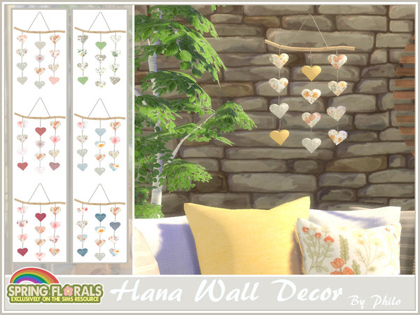 Sims 4 — Philo_Spring Florals Hana Wall decor by philo — Since spring is in the air, why not spend some time outside?