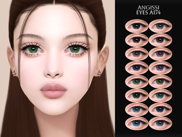 Sims 4 — EYES A174 by ANGISSI — PREVIEWS MADE USING HQ MOD Facepaint category