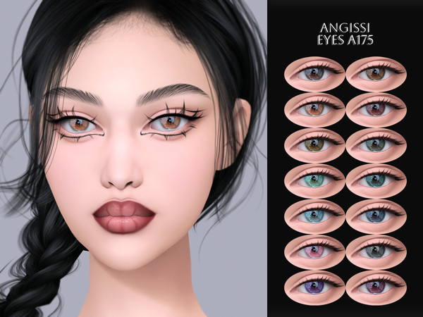 Sims 4 — EYES A175 by ANGISSI — PREVIEWS MADE USING HQ MOD Facepaint category