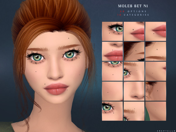 Sims 4 — Moles Set N1 by Creptella — - Available for all genders and ages