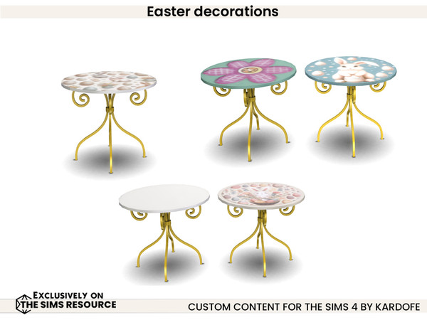 Sims 4 — kardofe_Easter decorations_Table by kardofe — Beautiful Easter decorations to decorate the garden.
