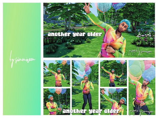 Sims 4 — [simmireen] another year older by simmireen — 6 single poses with balloons Place a teleporter statue on the