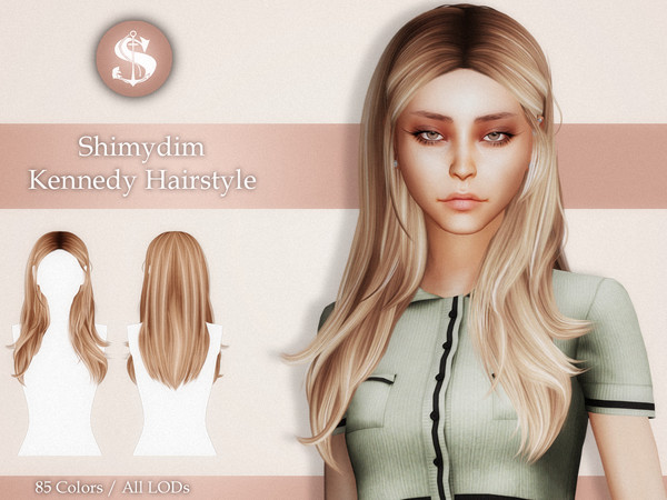 Sims 4 — [PATREON] Kennedy Hairstyle by Shimydimsims — Hi I hope you will like this hair, its a long straight hair with