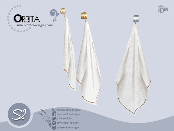 Sims 4 — Orbita Floating Towel by SIMcredible! — Bringing to your sims a set filled with charm and luxury. Orbita is a