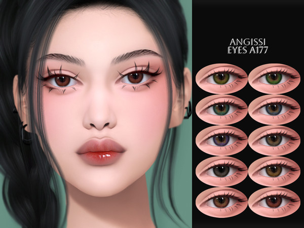 Sims 4 — EYES A177 by ANGISSI — PREVIEWS MADE USING HQ MOD Facepaint category
