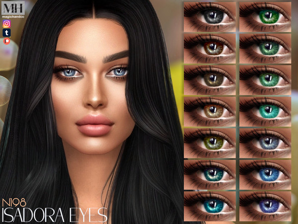 Sims 4 — Isadora Eyes N198 by MagicHand — Crystal eyes for males and females in 16 colors - HQ Compatible.