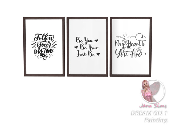 Sims 4 — Dream on 1 - Painting| jarusims by Jaru_Sims — Bedroom set Dream on 1 Set contains:
