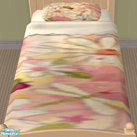 Sims 2 — Flowers Bedroom Set - White Bedding by munchkin_brat — Flower Power has returned for you wild girl sim.