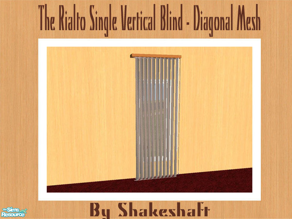 Sims 2 — The Rialto Single Blind - Diagonal by Shakeshaft — Part of a lounge set of new meshes, set includes Sofa, Chair,
