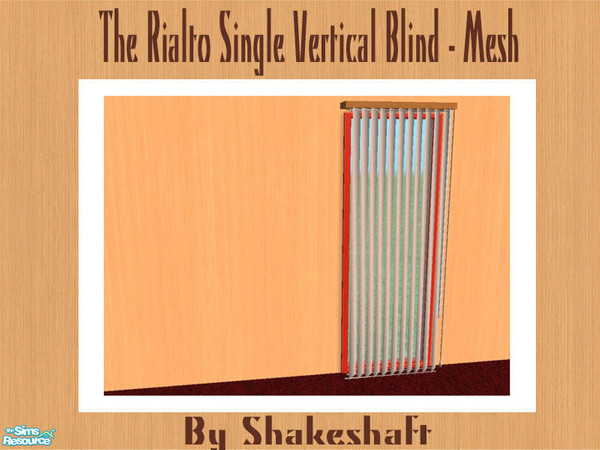 Sims 2 — The Rialto Single Blind - Mesh by Shakeshaft — Part of a lounge set of new meshes, set includes Sofa, Chair,