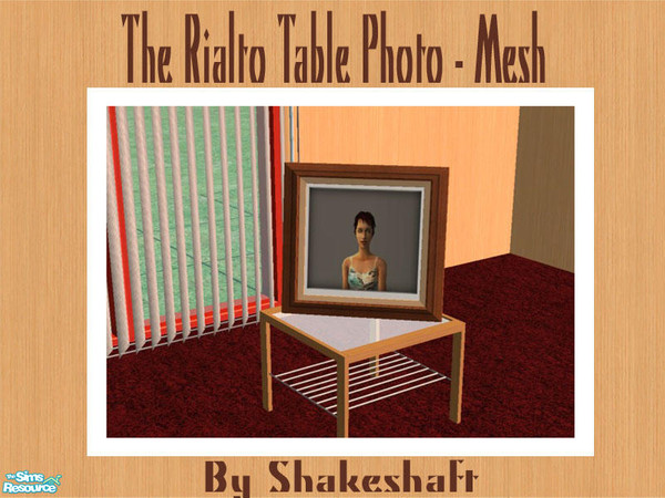 Sims 2 — The Rialto Table Photo - Mesh by Shakeshaft — Part of a lounge set of new meshes, set includes Sofa, Chair,