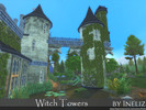 Sims 4 — Witch Towers (No CC) by Ineliz — A small remote location ideal for a young witch, where magical talents can be