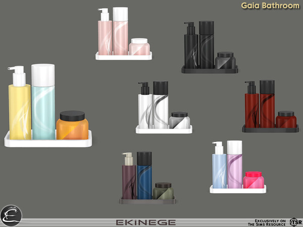 Sims 4 — Gaia Bathroom - Bathroom Tray by ekinege — Gaia Bathroom Collection features 16 new items. Collection consists