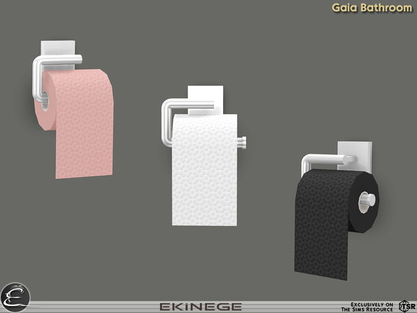 Sims 4 — Gaia Bathroom - Toilet Paper Holder by ekinege — Gaia Bathroom Collection features 16 new items. Collection
