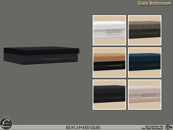 Sims 4 — Gaia Bathroom - Wall Mounted Console Table by ekinege — Gaia Bathroom Collection features 16 new items.