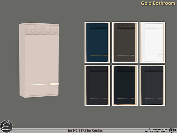 Sims 4 — Gaia Bathroom - Wall Cabinet - Left by ekinege — Gaia Bathroom Collection features 16 new items. Collection