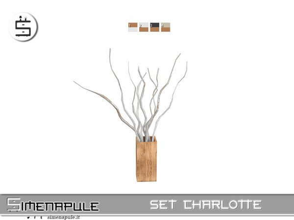 Sims 4 — Set Charlotte - Deco Birch Branches by Simenapule — Set Charlotte Set Charlotte Set Charlotte