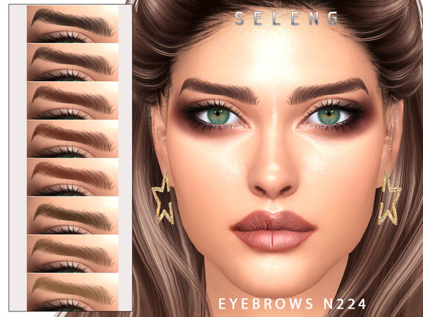 Sims 4 — Eyebrows N224 by Seleng — The eyebrows has 21 colours and HQ compatible. Allowed for teen, young adult, adult