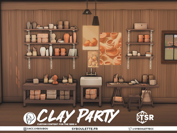 Sims 4 — Clay Party - Clay plastic block by Syboubou — Get hands-on with creativity in the Sims 4 with Clay Party. Build