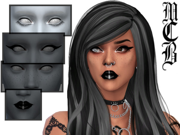 Sims 4 — Kellie Lower Lashes & Inner Corner Eyeliner by MaruChanBe2 — Lower lashes with inner corner eyeliner for