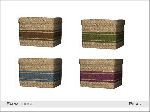 Sims 4 — Pilar Farmhouse Box by Pilar — Cheerful flowers and colors for the hall