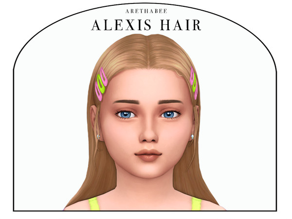 Sims 4 — [arethabee] alexis hair cu.package by arethabee — ALEXIS HAIR - children