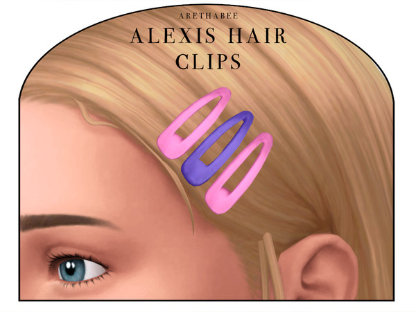 Sims 4 — [arethabee] alexis hair clips cu.package by arethabee — ALEXIS HAIR - children