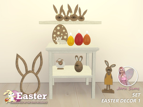 Sims 4 — Easter Decor 1 by Jaru_Sims — I wish you all a Happy Easter with my Easter Decor Set Set contains:
