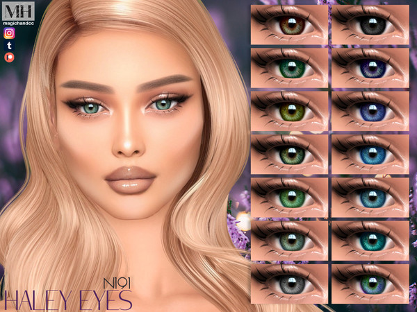 Sims 4 — [Patreon] Haley Eyes N191 by MagicHand — Realistic eyes for males and females in 16 colors - HQ Compatible.