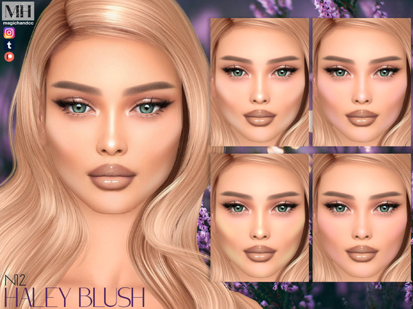 Sims 4 — [Patreon] Haley Blush N12 by MagicHand — Face contour in 6 colors - HQ Compatible.