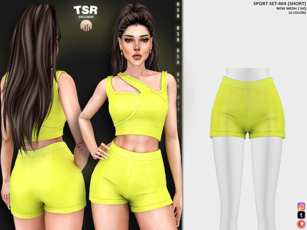 Sims 4 — SPORT SET-464 (SHORT) BD1229 by busra-tr — 10 colors Adult, Elder, Teen, Young Adult