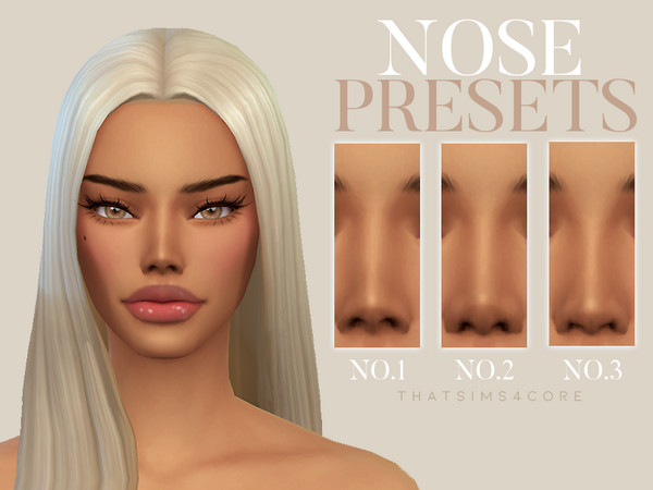 Sims 4 — ts4h nose preset set 3.package by thatsims4core — This set contains 3 nose presets, adjust with sliders for