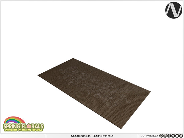 Sims 4 — Marigold Rug by ArtVitalex — Bathroom Collection All rights reserved - Belong to 2024 ArtVitalex@TSR - Custom