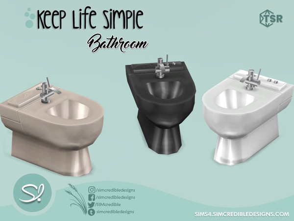 Sims 4 — Keep Life Simple bathroom bidet by SIMcredible! — by SIMcredibledesigns.com available exclusively at TSR 3