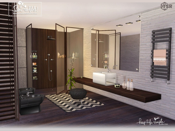 Sims 4 — Keep Life Simple bathroom wall towel by SIMcredible! — by SIMcredibledesigns.com available exclusively at TSR 3